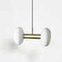 Eno Studio Gambi Two Brass & Opal Pendant Light