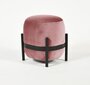 Eno Studio Vega Ottoman Black Steel - Pink