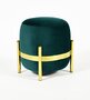 Eno Studio Vega Ottoman Brass Steel - Teal Green