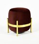 Eno Studio Vega Ottoman Brass Steel - Burgundy