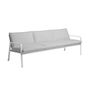Kettal Park Life 3 Sitzer Sofa - weiß/Auflage grau laminate/Gestell white