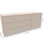 Müller Small Living Sideboard Kombination 1 Aventa von Müller Small Living Kaschmirgrau