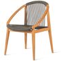 Vincent Sheppard Vincent Sheppard FRIDA DINING CHAIR - Stuhl mit Armlehne Anthrazit, Unbehandeltes Teakholz