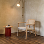 Vincent Sheppard Vincent Sheppard Titus Lounge Chair Natural Oak Varnish/Padded Seat Chestnut Natürlich, Kastanie Vegan
