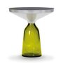 Classicon Beistelltisch mit Eingearbeitete Strohmarketerie Bell Side von ClassiCon  Anthrazit, Aluminium / Fuss Olivgrün
