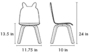 Oeuf Rabbit Play Chair (Set of 2) - 11.75 X 10 X 13.5 cm