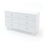 Oeuf 6 Drawer Dresser - Fawn - White