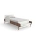 Oeuf River Twin Bed - White/Walnut