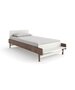 Oeuf River Twin Bed - White/Walnut