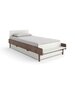 Oeuf River Twin Bed - White/Walnut