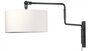 Functionals Swivel Wall Light - White Shade | Black Frame