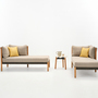 Vincent Sheppard Lento Chaise Lounge Left Quick Ship Set von Vincent Sheppard Stein