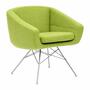Softline Softline Aiko Lounge Sessel Chrom, Grün 579 - Felt