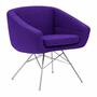 Softline Softline Aiko Lounge Sessel Chrom, Indigoviolett 581 - Felt