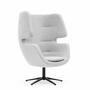 Softline Softline Moai Lounge Drehsessel Schwarz RAL9005, Hellgrau 110 - Hallingdal
