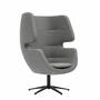 Softline Softline Moai Lounge Drehsessel Schwarz RAL9005, Mittelgrau 166 - Hallingdal