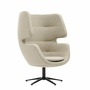Softline Softline Moai Lounge Drehsessel Schwarz RAL9005, Sand 220 - Hallingdal