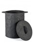 Serax Basket+Lid+Linen Bag Black Earth