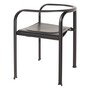 Tecta Tecta Split Chair Leder schwarz, Ohne, Stahlrohr Pulverbeschichtet Schwarz