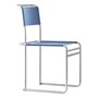 Tecta Tecta B40 Stuhl Bauhaus-Gurt Hellblau, Stahlrohr Vernickelt, Ohne