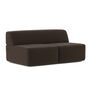 Classicon Module A Zweisitzer Mitte Sofa Soft Stone von Classicon Tinto - Braun 898