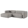Micadoni MICADONI MARTINA 2 Sitzer Ecksofa Boucle Monet - Graphite, Links