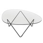 Gubi Coffee Table 'Pedrera' Black Semi Matt, Transparent