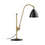 Gubi Tischlampe 'Bestlite' mit Messinggestell Soft Black Semi Matt