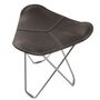 cuero Hocker in Leder Flying Goose von Cuero Graphite, Chrome