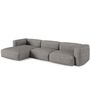Micadoni MICADONI MARTINA 3 Sitzer Ecksofa Boucle Monet - Graphite, Links