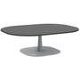 Ethimo Ethimo Enjoy Coffee Table 90x70 h 29 Warmweiss, Keramikstein Schwarz Vulcano, H: 29 cm 