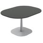 Ethimo Ethimo Enjoy Coffee Table 90x70 h 29 Warmweiss, Keramikstein Schwarz Vulcano, H: 51 cm 