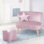 Roba Bundle Lil Sofa Inkl Kindersofa Sternenhocker & Dekokissen Stern - Rosa/Mauve