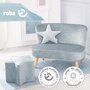 Roba Bundle Lil Sofa Inkl Kindersofa Sternenhocker & Dekokissen Stern - Hellblau/Sky