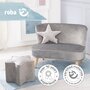 Roba Bundle Lil Sofa Inkl Kindersofa Sternenhocker & Dekokissen Stern - Silbergrau