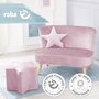 Roba Bundle Lil Sofa Inkl Kindersofa Sternenhocker & Dekokissen Stern - Rosa/Mauve