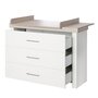 Wickelkommode Lucy Mit Wickelansatz 3 Soft-Close-Schubladen