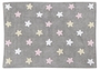 Lorena Canals Tricolor Stars 120 x 160 cm - Grey Pink