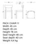 HAY Stuhl Pack 11 in Eiche von Hay Palm Green / Steelcut - 975 HAY Living Stuhl Pack 11 in Eiche von Hay Palm Green / Steelcut - 975 