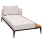 Gloster Gloster Grid Chaise Unit Teak - Outdoor Liegestuhl Element aus Teakholz Java, Ground Beach, Liegestuhl Element aus Teakholz Links