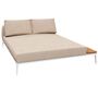 Gloster Gloster Grid Chill Chaise Element Teak - Outdoor Chill Liegestuhl Element aus Teakholz White, Ground Sand, Chill Liegestuhl Element aus Teakholz Links