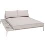 Gloster Grid Chill Chaise Unit Ceramic - Outdoor Chill Liegestuhl Element aus Keramik Bone / Grigio Ceramic, Ground Beach, Rechts