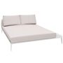 Gloster Grid Chill Chaise Unit Ceramic - Outdoor Chill Liegestuhl Element aus Keramik White / Bianco Ceramic, Ground Beach, Links
