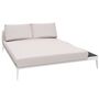 Gloster Grid Chill Chaise Unit Ceramic - Outdoor Chill Liegestuhl Element aus Keramik White / Nero Ceramic, Ground Beach, Links