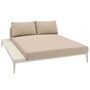 Gloster Grid Chill Chaise Unit Ceramic - Outdoor Chill Liegestuhl Element aus Keramik Bone / Verona Ceramic, Ground Sand, Rechts