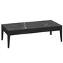 Gloster Grid Small Coffee Table Ceramic - Outdoor Kleiner Couchtisch aus Keramik Meteor / Nero Ceramic
