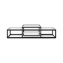 Pastoe Tangled Coffee Table Schwarz (RAL 9005) / Klarglas, Large