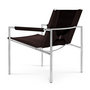 Pastoe SZ02 Armchair Sattelleder Schwarz, Chrom gebürstet