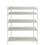 Muuto Hohes Regal 'Compile' Grau, 5 Tablare / H: 151 cm