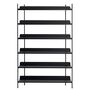 Muuto Hohes Regal 'Compile' Schwarz, 6 Tablare / H: 183 cm